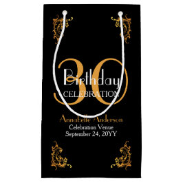 Modern Vintage Retro Black Guld 30års födelsedag