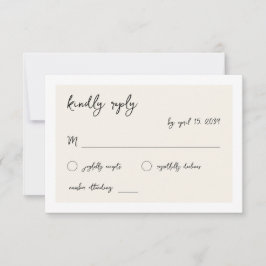 Modern Vintage Retro Handskriven Bröllop OSA Kort