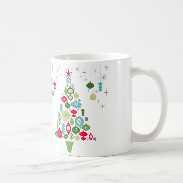 modern vintage retro julgran kaffemugg (Höger)