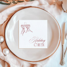 Modern Vintage Röd Jul Holiday Firande