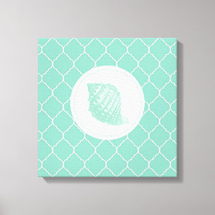 Modern Vintage Seashell Canvastryck