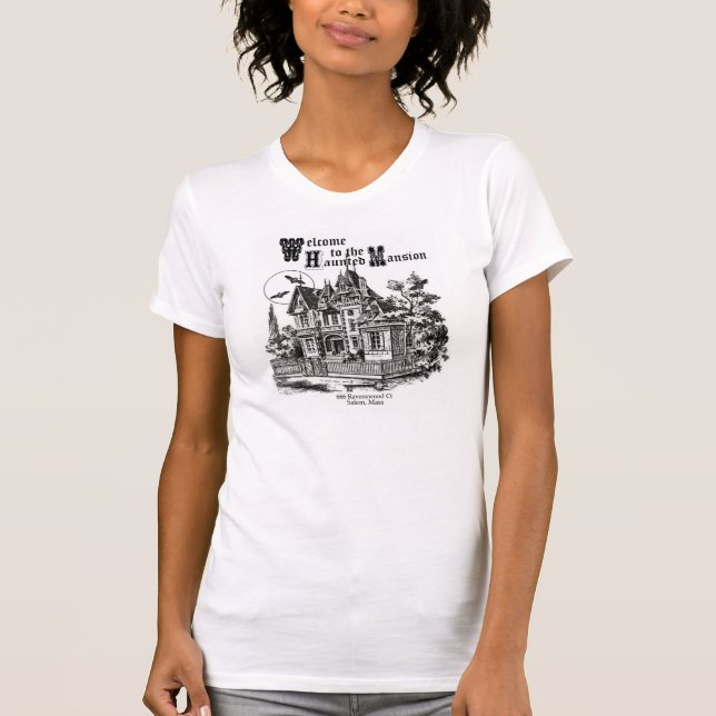 modern vintage spökad herrgård t-shirt (Framsida)