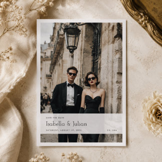 Modern Vintage Stil | Ett foto Spara Datum Datumet