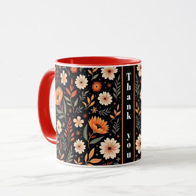 Modern Vintage - vacker Blommigt-samling Mugg (Framsida vänster)