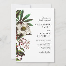 Modern Vintage Vit jul Ro Inbjudningar