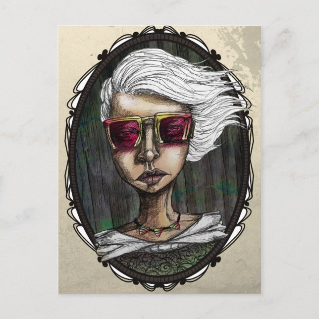 Modern vintagevykort vykort (Framsida)