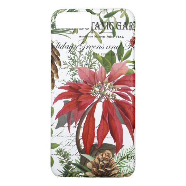 Modern vintagewintergardenblommigt Case-Mate iPhone skal (Baksida)
