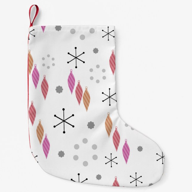 Modern vinter i mitten av århundradet liten julstrumpa (Framsidan)