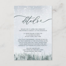 Modern vinter skog bröllop elegans