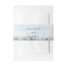 Modern vinter skog bröllop mage band
