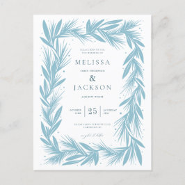 Modern vinterkrans Ram Bröllop Vykort