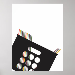 Modern Vinyl Junkie Record Låda Poster