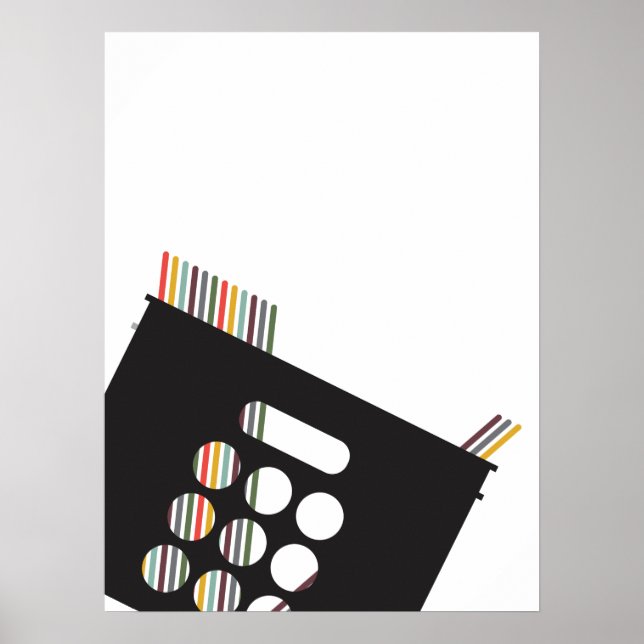 Modern Vinyl Junkie Record Låda Poster (Framsidan)