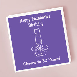 Modern "Violet Cheers" till 30 år gamla "Napkins" Pappersservett