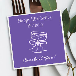 Modern "Violet Cheers" till 30 år gamla "Napkins" Pappersservett