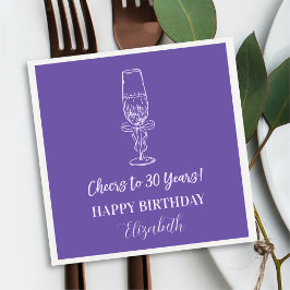 Modern "Violet Cheers" till 30 år gamla "Napkins" Pappersservett