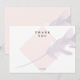 Modern Violet Lavender & Peach Färg Blank Tack Kort