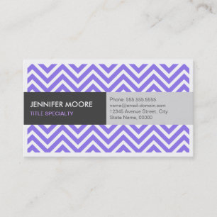 Modern Violet Lila ZigZag Chevron Mönster Visitkort