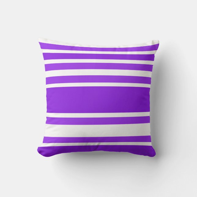 Modern Violet Stripe Mönster för Snyggt Decor Kudde (Framsida)