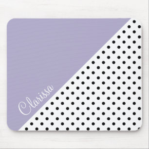 Modern violett geometrisk reflektor polka dots mön musmatta