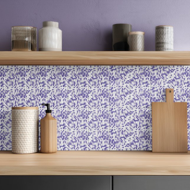 Modern violett lavendel geometrisk keramisk kakel (Skapare uppladdad)