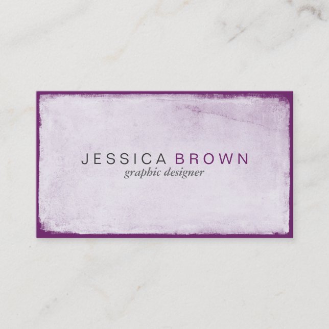 Modern violett purpurfärgad svart tavlavisitkort visitkort (Framsida)