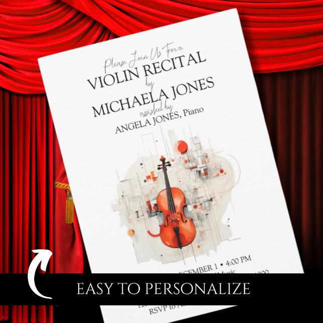 Modern Violin Music Academy Speciella skäl Inbjudningar (Skapare uppladdad)