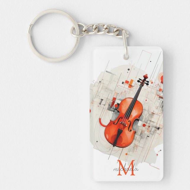 Modern violinmusikkonsert Monogramnamn (Framsidan)