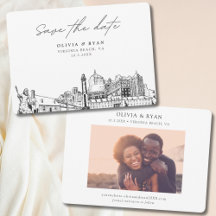 Modern Virginia Beach Wedding Spara datumet