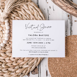 Modern Virtuell minimidusch Inbjudningar