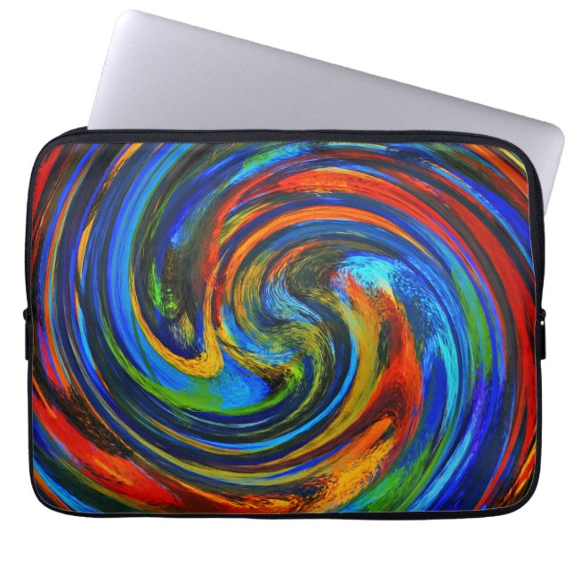 Modern Virvel Abstrakt Konst #10 Laptop Sleeve (Framsidan)