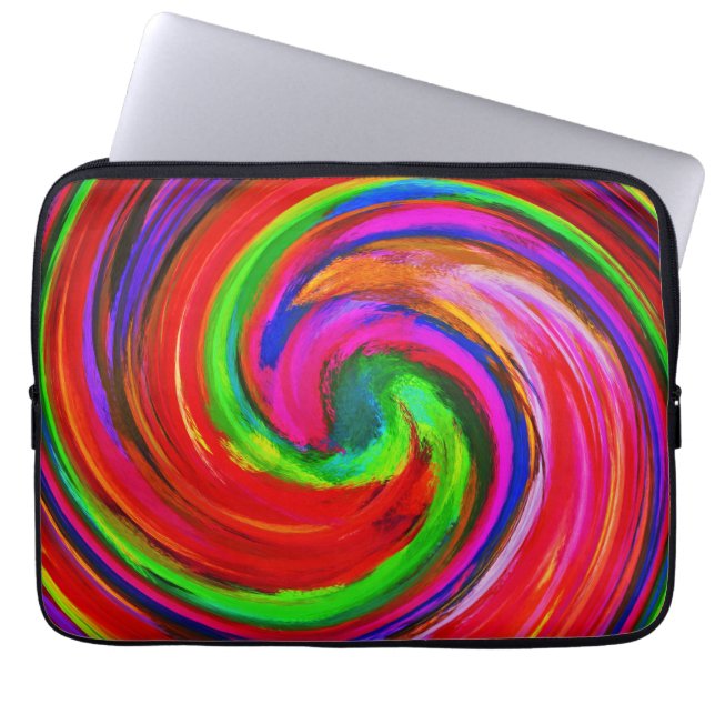 Modern Virvel Abstrakt Konst #12 Laptop Fodral (Framsidan)