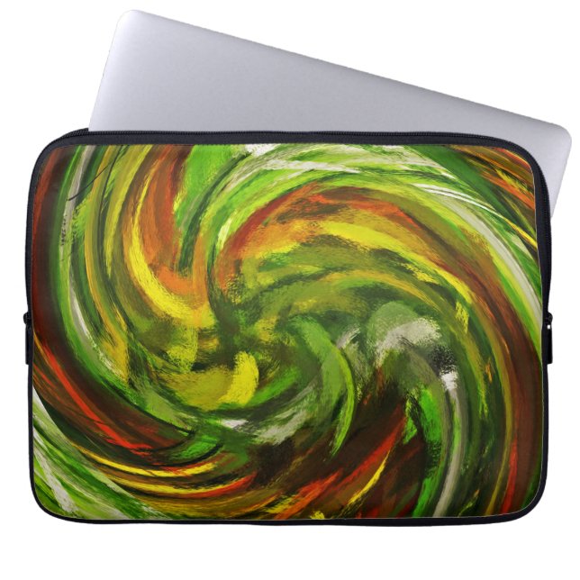 Modern Virvel Abstrakt Konst #13 Laptop Sleeve (Framsidan)