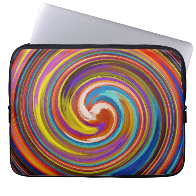 Modern Virvel Abstrakt Konst #15 Laptop Fodral (Framsidan)