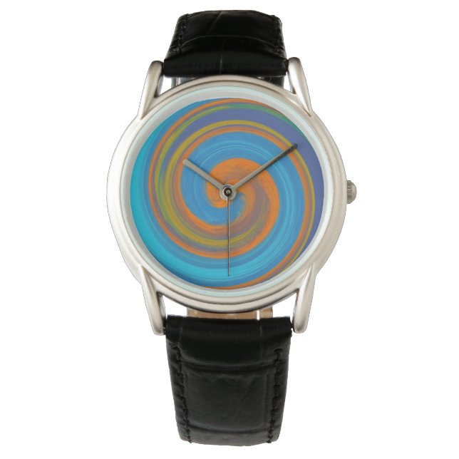 Modern Virvel Abstrakt Konst #17 Armbandsur (Framsida)