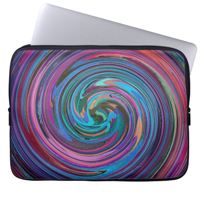 Modern Virvel Abstrakt Konst #19 Laptop Sleeve (Framsidan)