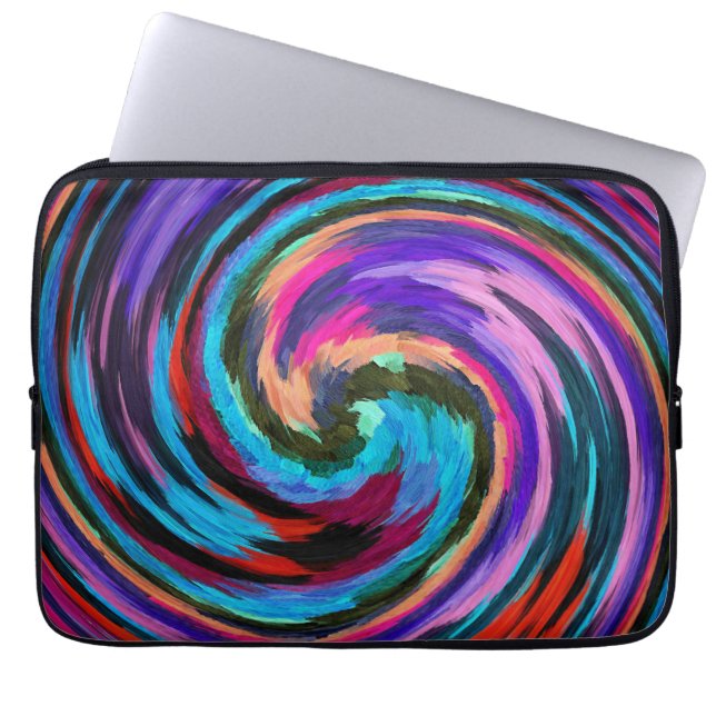 Modern Virvel Abstrakt Konst #20 Laptop Sleeve (Framsidan)