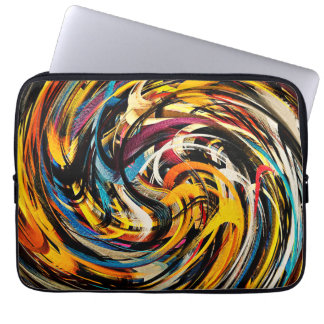 Modern Virvel Abstrakt Konst #22 Laptop Fodral