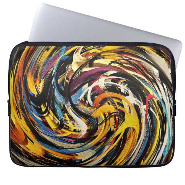 Modern Virvel Abstrakt Konst #22 Laptop Fodral (Framsidan)