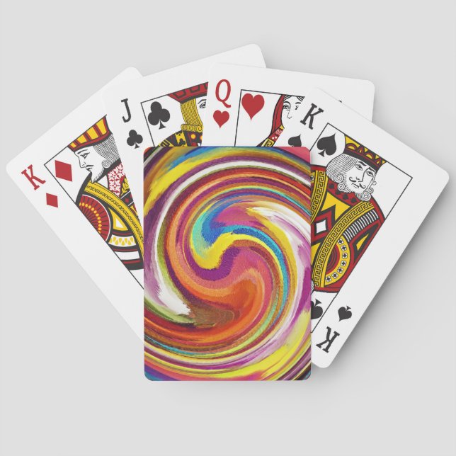 Modern Virvel Abstrakt Konst #27 Casinokort (Baksidan)