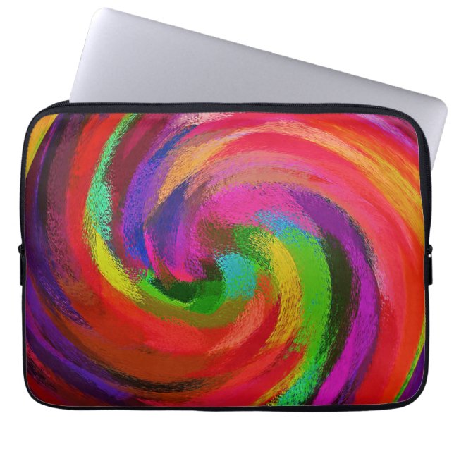Modern Virvel Abstrakt Konst #28 Laptop Fodral (Framsidan)