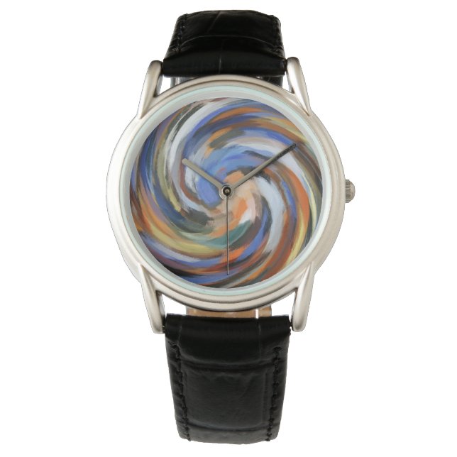 Modern Virvel Abstrakt Konst #38 Armbandsur (Framsida)
