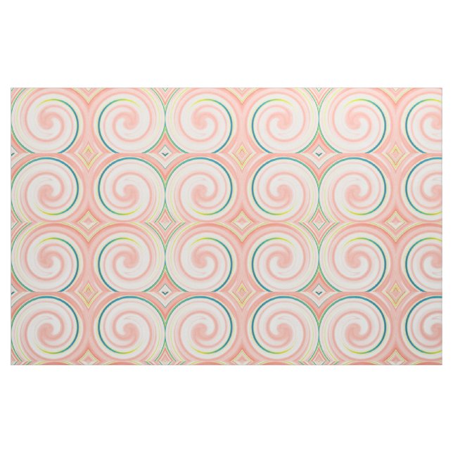 Modern Virvel Abstrakt Konst #45 Tyg (Fat Quarter)