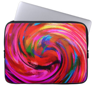 Modern Virvel Abstrakt Konst #9 Laptop Fodral