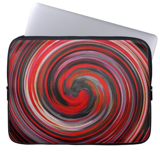 Modern Virvel Abstrakt Konst Laptop Fodral (Framsidan)