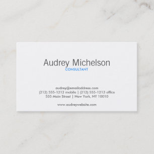 MODERN visitkort för MINIMALISM GRAY/BLUE