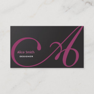 Modern visitkort för Monogram