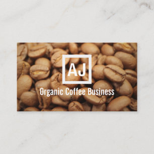 Modern visitkort för nya organiska kaffebönor