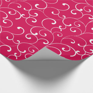 Modern vismisk Curls Raspberry Presentpapper
