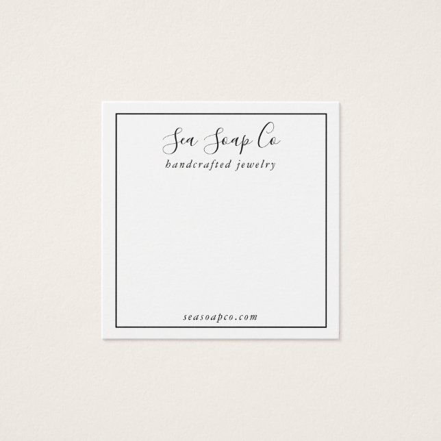 Modern Visning Card Fyrkantigt Visitkort (Framsida)